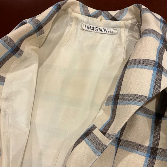 1960’s I. Magnin Wool Plaid Coat/Dress ILGWU Union Made – Excellent Exterior - Picture 5 of 8